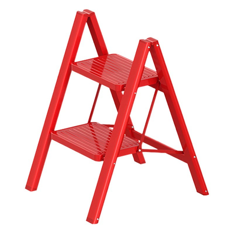 [Happy to Move] Лестница Домашняя складная лестница из утолщенной елочки Красная лестница для увеличения педали