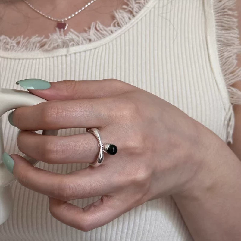 Accessory, nail decoration, small design ring, elastic strap, high-quality style, simple and elegant design