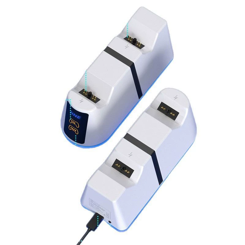 良值(IINE) Подставка-зарядка для геймбдов PS5, быстрая зарядка для геймпада PS5, двойная зарядная база для PS5 Elite