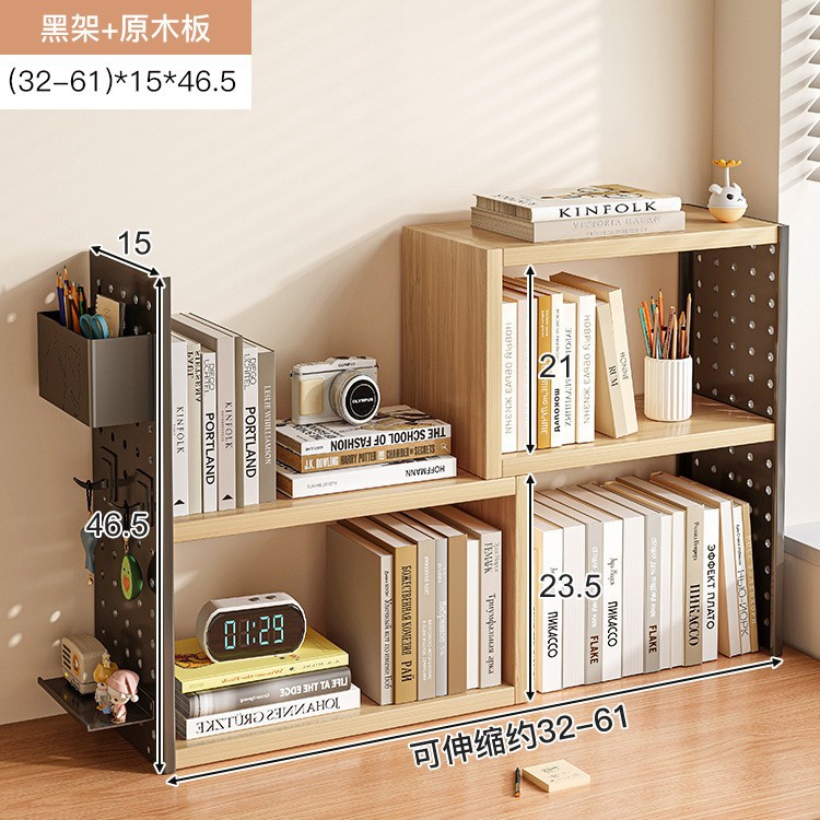 Estante de escritorio Estante de escritorio Estante de escritorio Tablero de agujero Escritorio de aprendizaje para el hogar Estante de exhibición de almacenamiento de estación de oficina multicapa