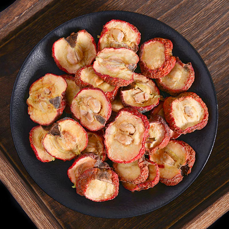 Dried Hawthorn Slices with Seed Shan Zha 500g Crataegus Fruit for Herbal Tea and Decoction quality and texture