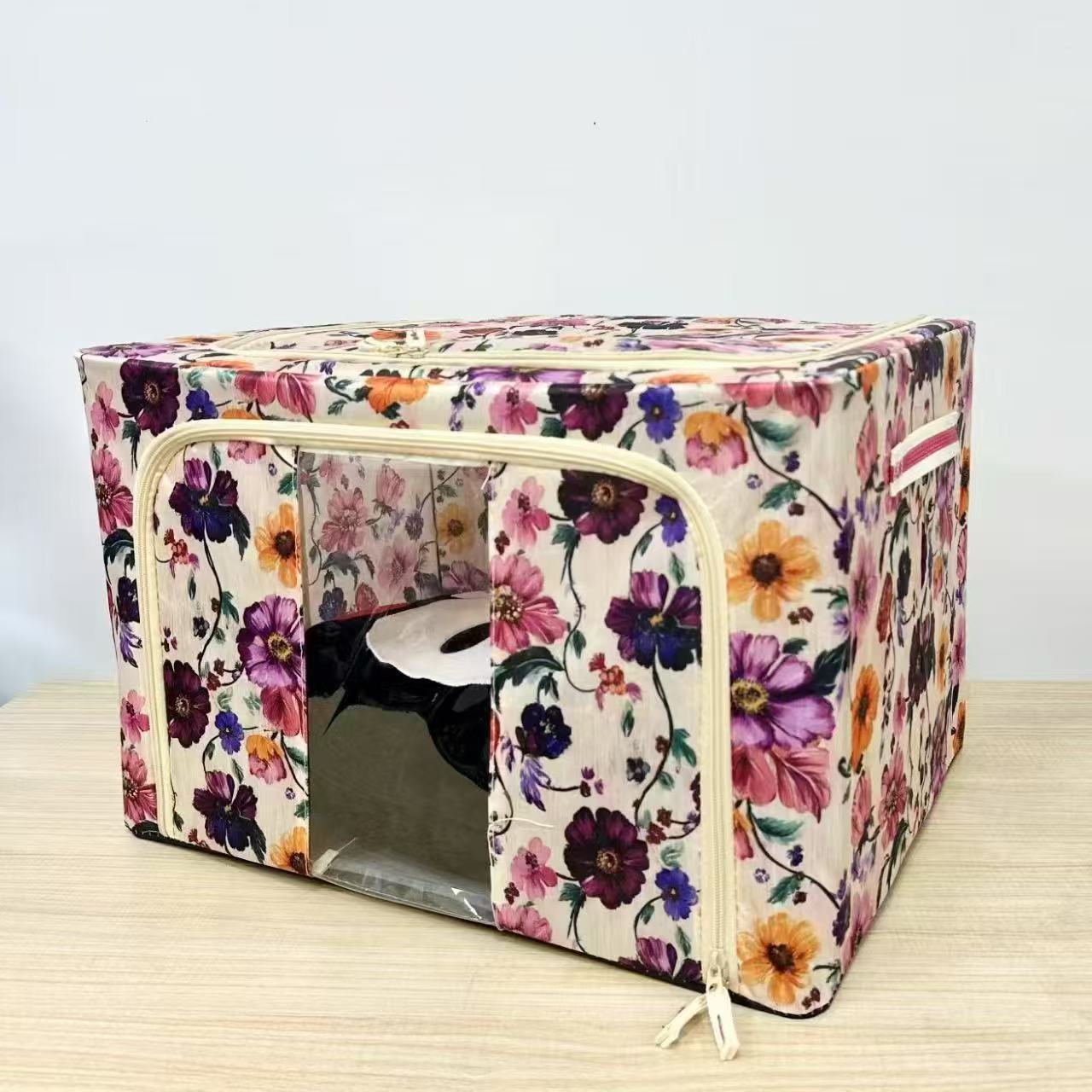 Caja de almacenamiento doméstica de gran capacidad portátil caja de almacenamiento plegable gran caja de ropa a prueba de polvo al por mayor