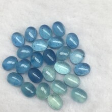 批发天然海蓝宝戒面海蓝宝椭圆形光滑饱满戒面镶嵌配件