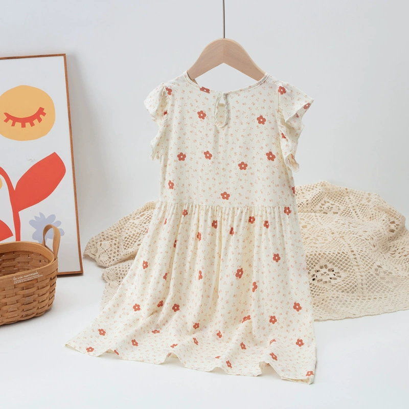 Summer summer clothing, vest, dress, girl's skirt, small princess costume sleevless, flowered