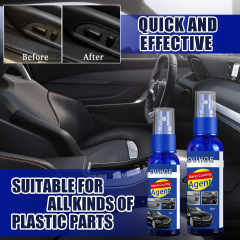OUHOE Car Plastic Interior Renewal Spray, Dashboard Plastic Parts Renewal and Polishing, Dustproof Seat Care Agent