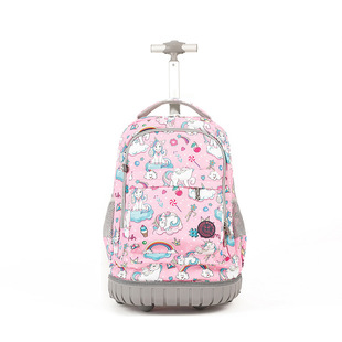 Children's trolley schoolbag student Korean style backpack pull cross-border children's schoolbag primary school student distribution one-piece delivery