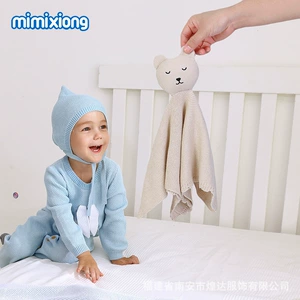 Хлопковый платок-обнимашка с мишкой для сна младенцев