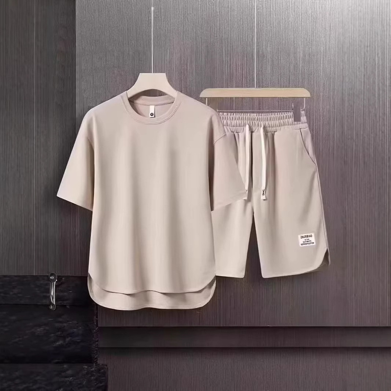 Cross-Border New Sports Clothing Set for Men, Summer Short-Sleeved T-Shirt, Basketball Shirt, Casual Shorts, Two-Piece Set, Korean Style Trend Cross-Border New Sports Clothing Set for Men, Summer Short-Sleeved T-Shirt, Basketball Shirt, Casual Shorts, Two-Piece Set, Korean Style Trend