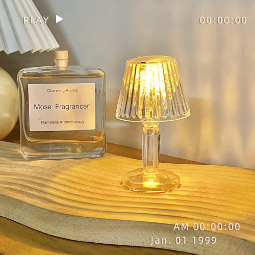 Creative refraction atmosphere small table lamp crystal night light bedroom bedside lamp atmosphere lamp as a birthday gift for best friend