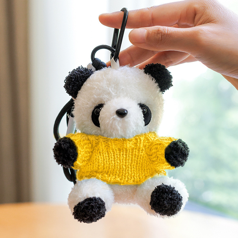 Cute panda gigante muñeca colgante logotipo impreso regalo de graduación sombrero médico panda muñeca evento regalo de promoción