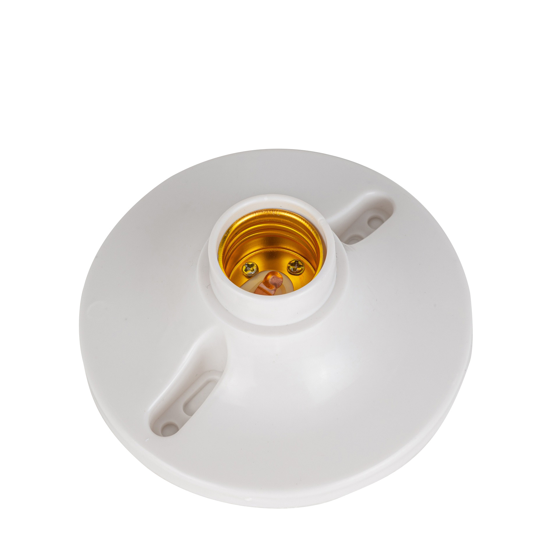 E27螺口灯头灯座明装110MM电木圆内胆陶瓷胶木罗口平口灯耐高温