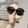 Brand retro milk tea, glasses solar-powered, sunglasses, 2023 collection, fitted, wholesale