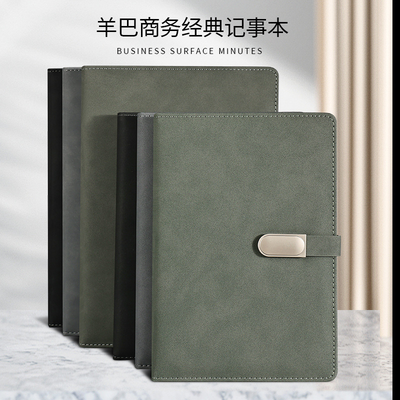 现货磁扣加厚笔记本a5批发商务办公文具本子会议手帐本印制LOGO