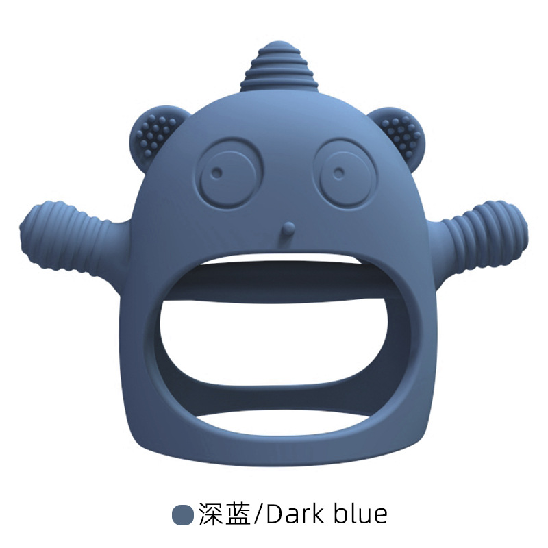 Mortero de silicona para bebé unicornio, palo molar para bebé, protector de manos, artefacto anti-comer, juguete calmante, morder y morder