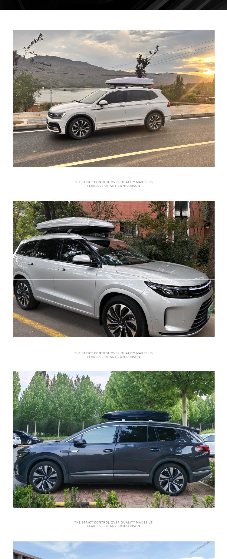 Tuoben Car Roof Box Suv Universal Large Capacity Flat Car Roof Box Luggage Rack Travel Box Recessed Type