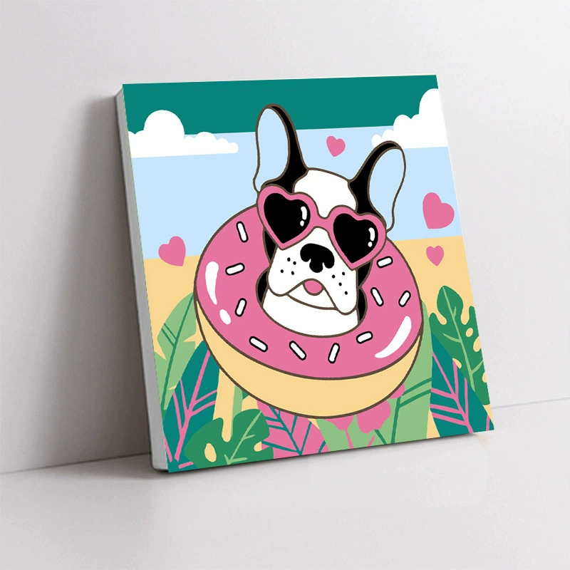 Handmade Acrylic Canvas Art Print, Square 20×20 / 30×30 cm, Sealed Backing, Giftable Designs