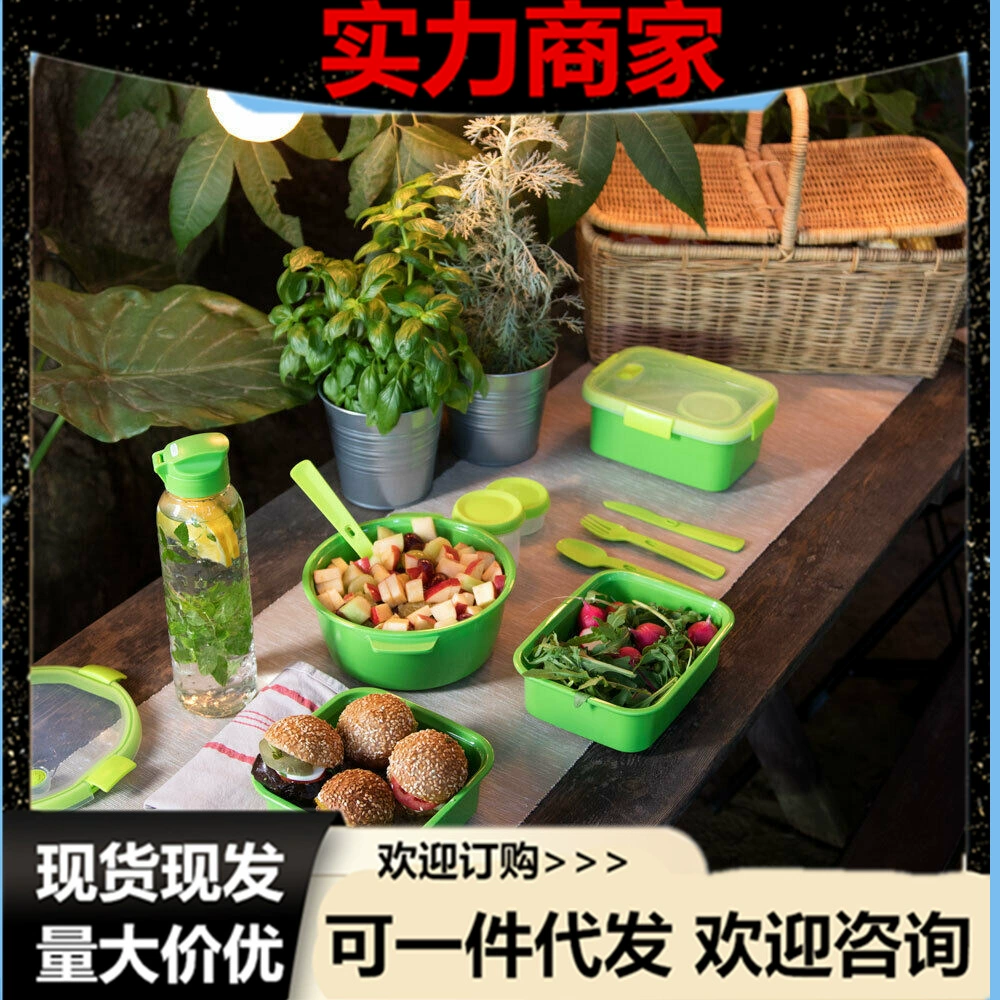 Трансграничный источник Креативная печать, свежий Ланч-бокс, портативная многофункциональная Салатница с фруктами, кухонные принадлежности