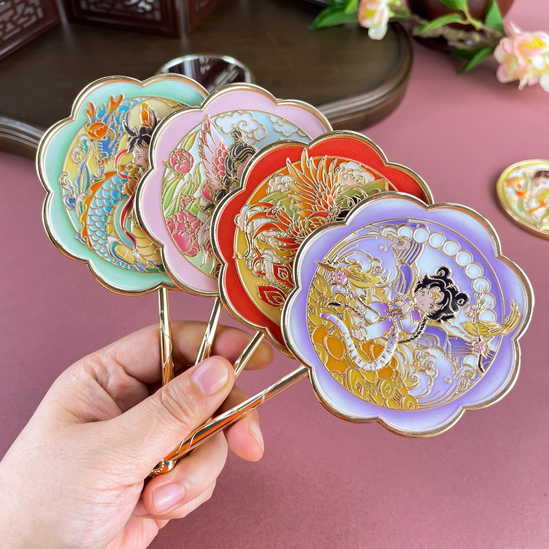 Manufacturer Small Fresh Handheld Mirror Makeup Mirror Internet Celebrity Panda Xi'An Cultural and Creative Souvenirs Travel Crafts Wholesale