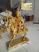 格萨尔王佛像纯铜铸造大型藏传寺院黄铜62厘米十二战神密宗铜像厂