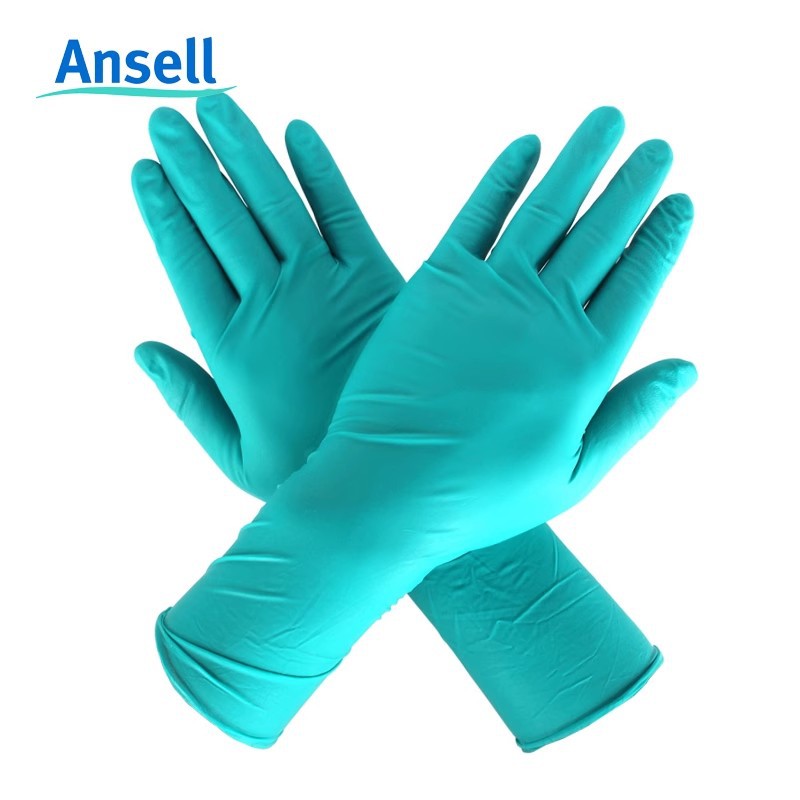 安思尔丁腈橡胶防化耐酸碱工业手套 30cm加长加厚 92-605家用厨房