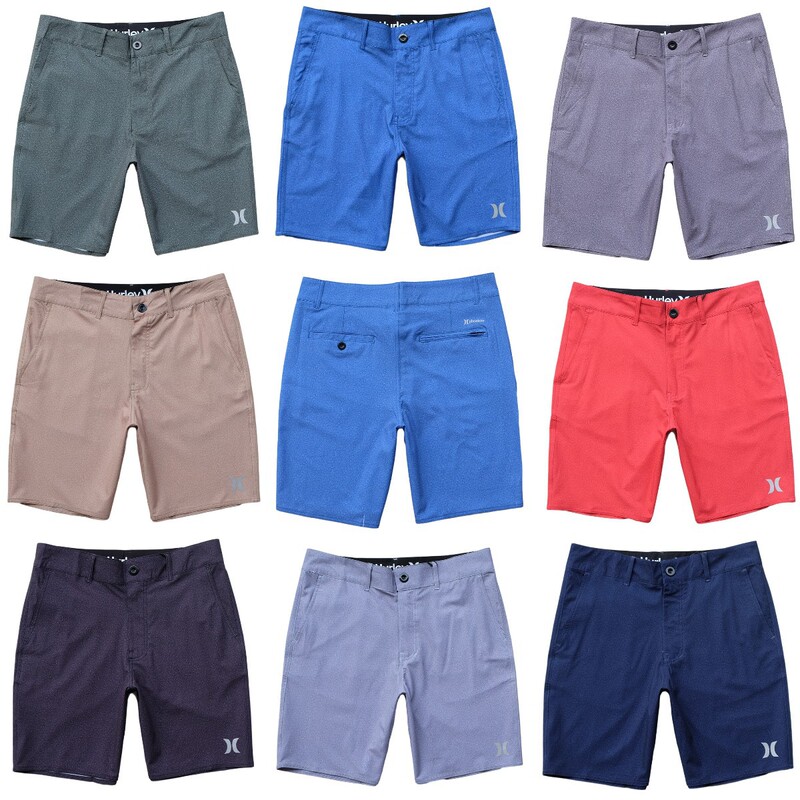 Hurley beach pants men's summer quick-drying stretch waterproof casual solid color surfing pants sports suit pants shorts