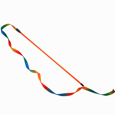 网红猫玩具逗猫棒2021新双面彩虹织带魔法棒猫咪互动训练魔法棒