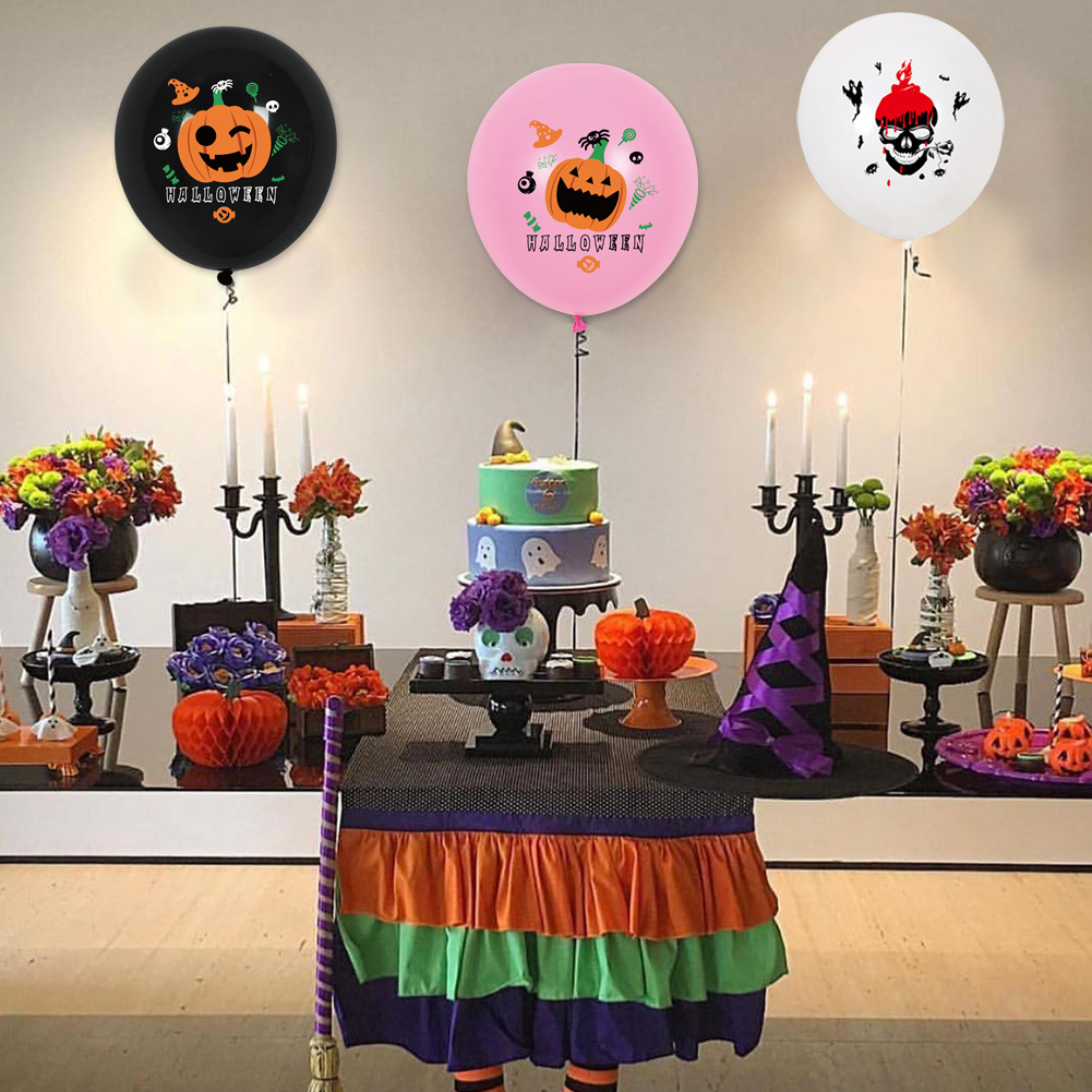 El globo impreso decorativo del partido del globo de la calabaza de la expresión de Halloween 12-pulgada 2,8G espesó el globo del látex de Halloween
