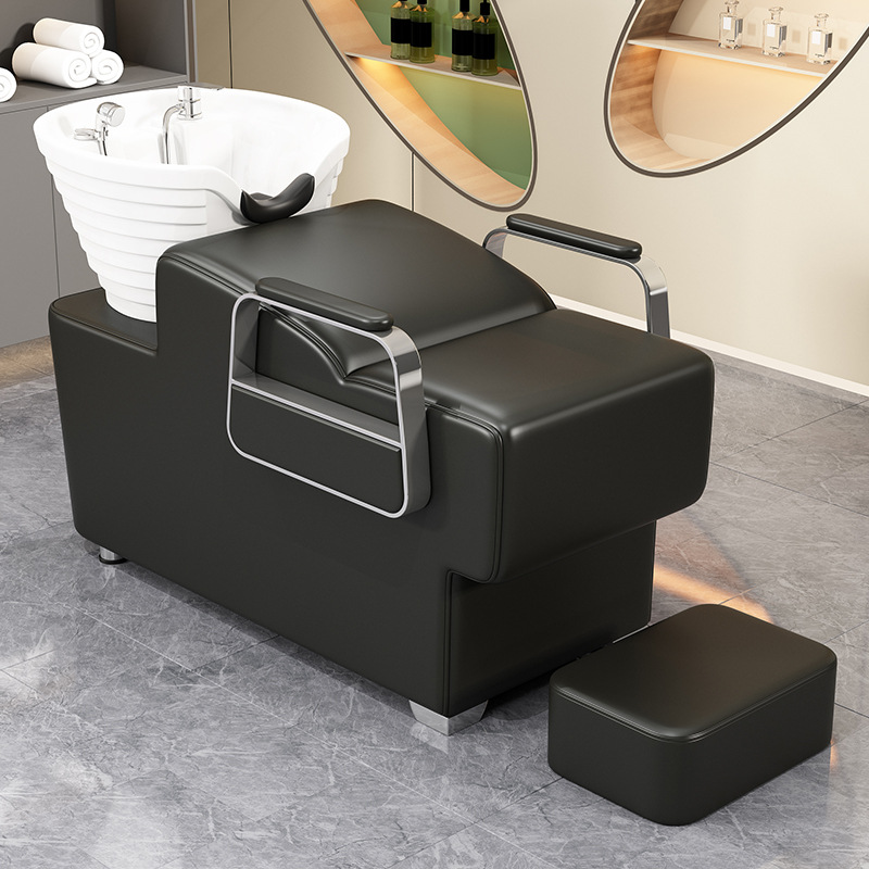 Fabricantes de camas de champú spot Peluquería minimalista moderna Peluquería medio cama de descarga de cama reclinable