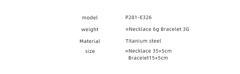 Lady Titanium Steel Zircon Bracelets Necklace