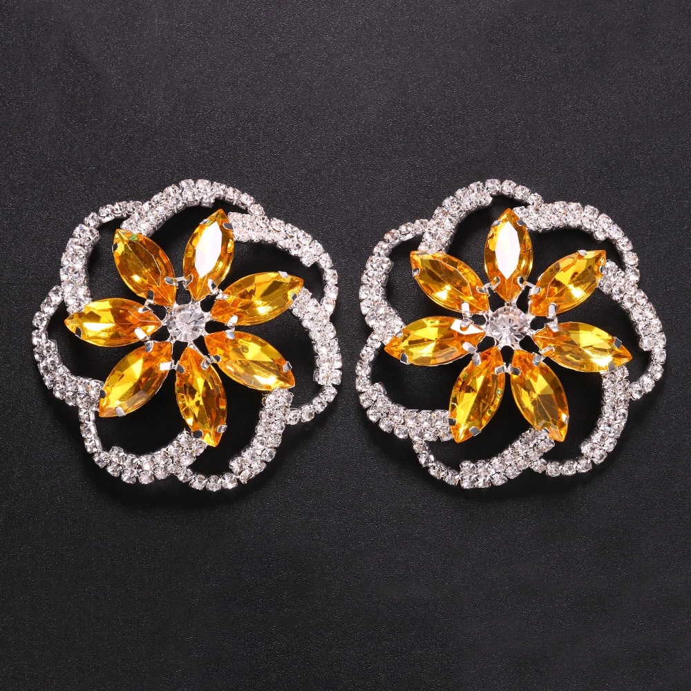 Amazon's new fashion chest decoration flower -shaped rhinestone…