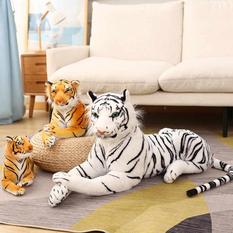 Simulation Tiger Doll Animal Plush Toy Siberian Tiger Doll Cross-border Plush Toy Photography Props Ornaments