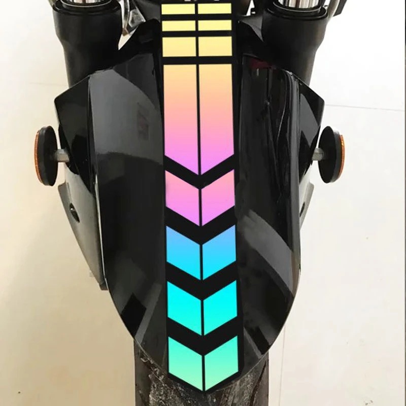 Motorcycle with stripes reflective car with fender sticker electric car arrow sticker_voghion.com