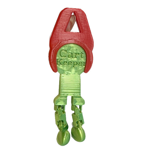 Best-selling Shopping Cart Tool Coin Keychain Shopping Cart Coin Little Person