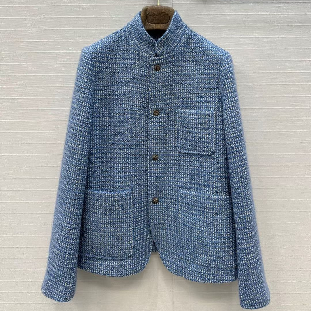 2025 New Autumn and Winter Style, Fashionable, Handsome, Capable, Elegant and Versatile Woolen Woven Tweed Jacket