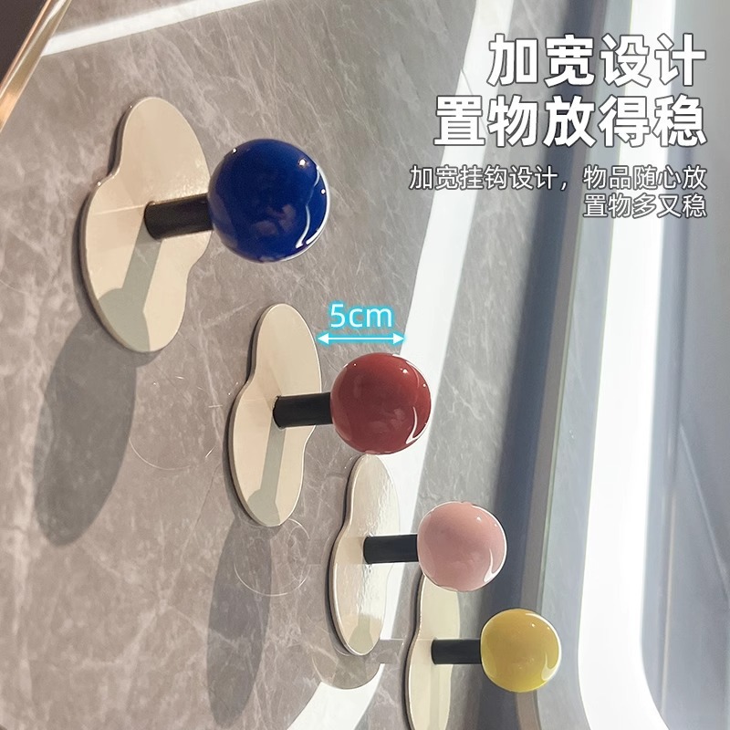 Baño sin perforación, fuerte gancho de viscosa, baño para el hogar, pared creativa, gancho de soporte de carga de almacenamiento de toalla