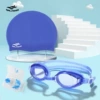 Dark blue silicone earplugs with zipper