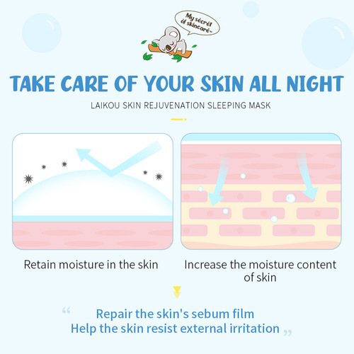 LAIKOU Koala Sleeping Mask 3g Trial Pack No-Rinse Hydrating Night Sleeping Mask Wholesale
