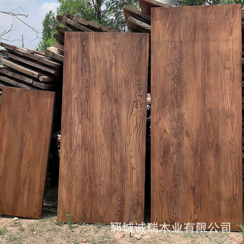 Old Elm Board, Weathered Old Door Board, Staircase, Wooden Floor, Office Desk Board, Home Balcony Bay Window Board