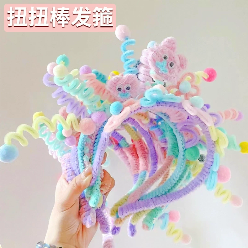 Витая палка повязка на голову Материал Пакет Детская повязка на голову ручной работы DIY аксессуары для головы детского сада костюм корня волос