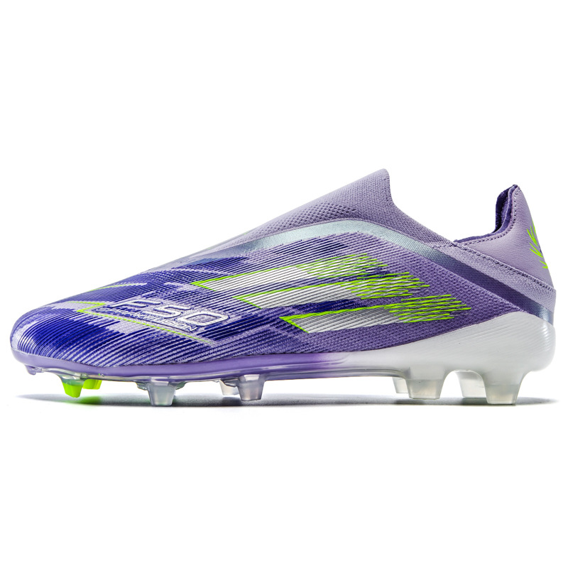 Nuevos zapatos de fútbol juveniles sin costura de tejido sin lazos de entrenamiento de césped profesional zapatos de fútbol transfronterizos al por mayor