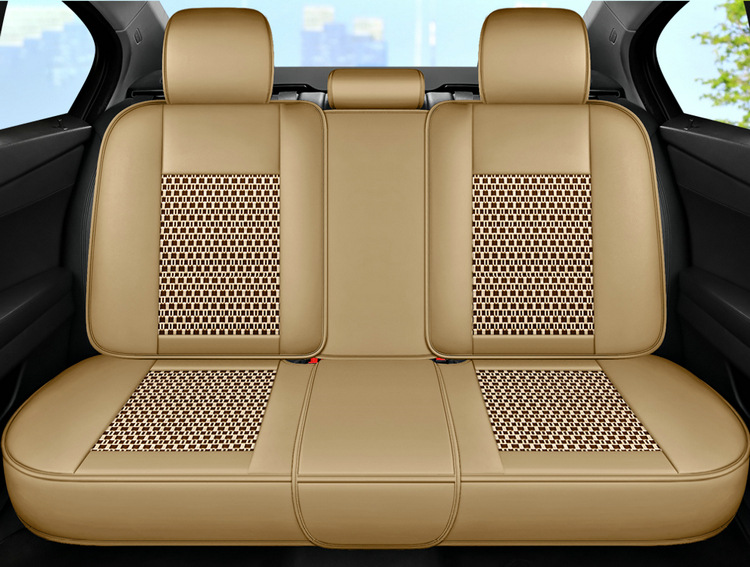 2024 new car seat cushion four seasons universal car leather ice silk seat cover summer car seat cover full surround seat cushion
