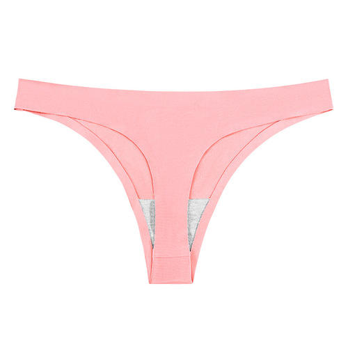 European and American one-piece ice silk traceless thong women's underwear tback sexy lingerie women's feeling