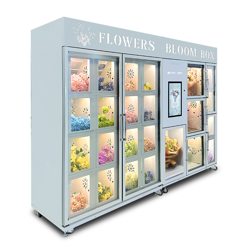 Máquina expendedora de flores transfronterizas de comercio exterior, gabinete a cuadros, máquina expendedora de flores, máquina expendedora de flores