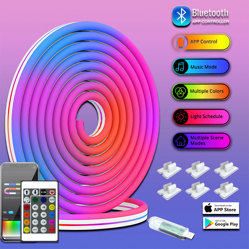 Graffiti WIFI Bluetooth 3 M color mágico música luz de neón con música barra de luz DIY forma 16 millones de colores