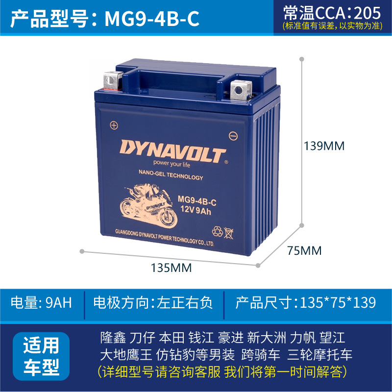 Batería de motocicleta de león para brisa de primavera Benelli Harley BMW 125 pedal hawk Kawasaki 12V batería