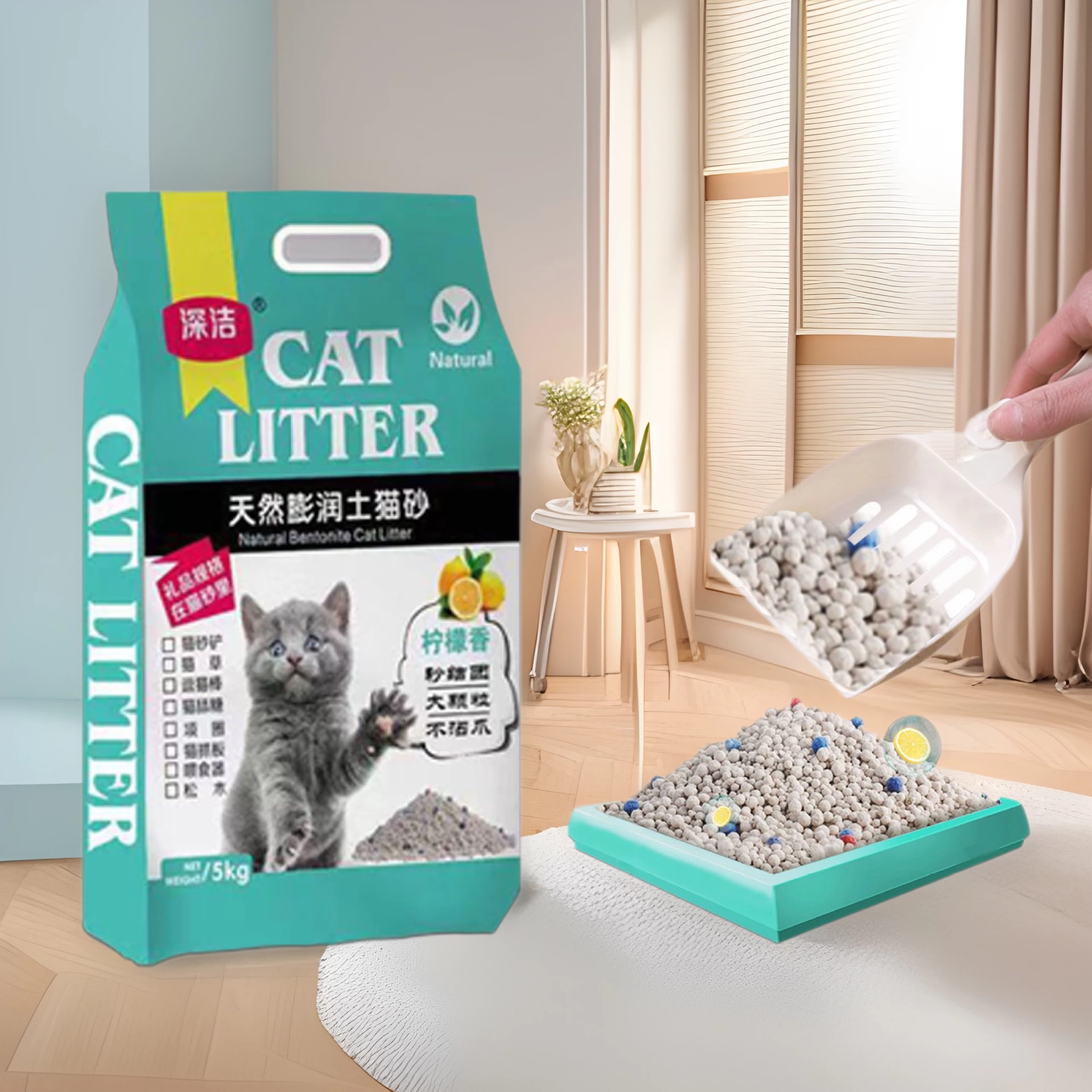 Бентонитовый наполнитель для кошачьего туалета, большой мешок, 10 кг, сырой бентонитовый наполнитель для кошачьего туалета, дезодорирующий наполнитель для кошачьего туалета, минеральный песок, завод, можно отправить в одном целом.