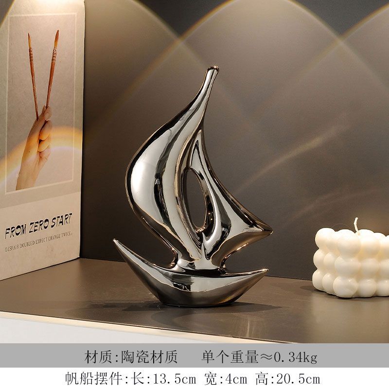 Fengshengshui barco decoración del hogar pasillo decoración salón TV gabinete artesanía inauguración de la casa regalo de alta gama al por mayor