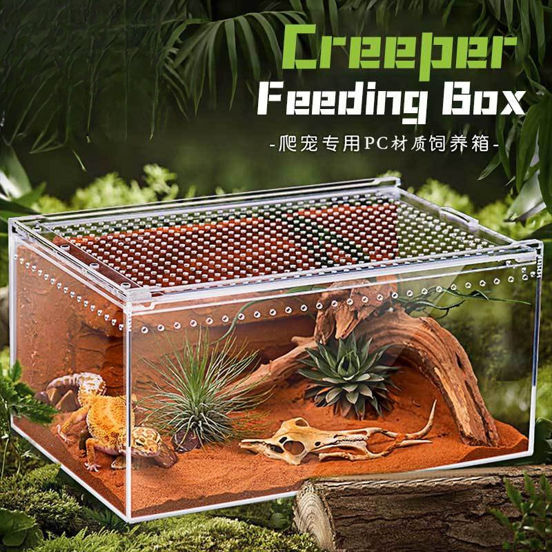 爬宠饲养盒透明亚克力一体免组装寄居蟹饲养缸蝎子蛇昆虫生态箱