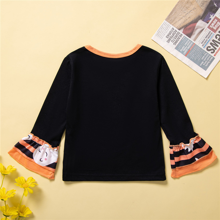 Halloween Fashion Stripe Polyester Girls Clothing Setspicture4