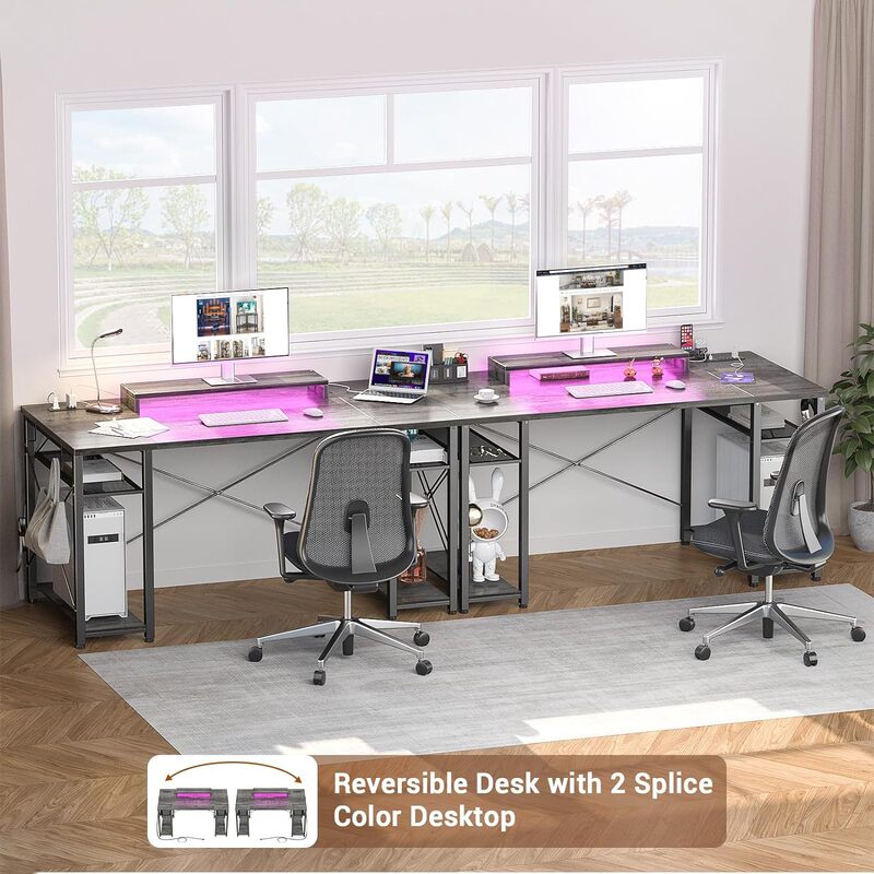 Office Movable Desk Studio Work Table Home Gaming E-Sports Table Bedroom Writing Computer Table